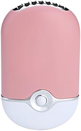 ThreeH Handheld Mini USB Fan Built-in Lithium Battery Air Conditioner Travel Rechargeable Fan for Eyelash,Lightpink