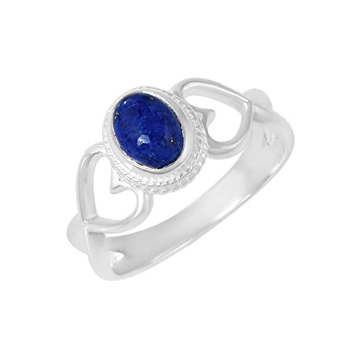 Bague cocktail lapis-lazuli bleu et argent 925 pour sublimer vos soirées