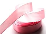 25mm Breite CaPiSo 22m Satinband 25mm Breite 2,5cm Schleifenband Geschenkband Dekoband Weihnachten Hochzeit (Rosa, 22m)