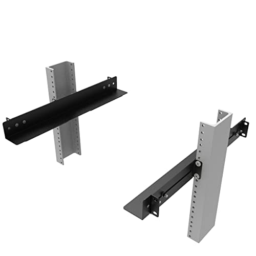 JINGCHENGMEI 1U 19inch Server Rack Rails -15-24 inch Adjustable Depth for Universal 4-Post or 2-Post Rack Mount Rails for Network Equipment, Server, UPS Mounting Rail Kit (1URR15-24IN)