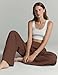 LOMON Wide Leg Linen Pants for Women Summer Pants Breathable Beach Vacation Clothes Loose Casual Travel Trousers with Pockets (Coffee Brown, M)
