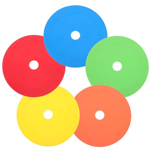 BESPORTBLE Soccer Training Equipment 5pcs Football Training Sign Discs Marking Signs for Sports TPE Material Fade Break Resistant Versatile for Football Soccer Basketball