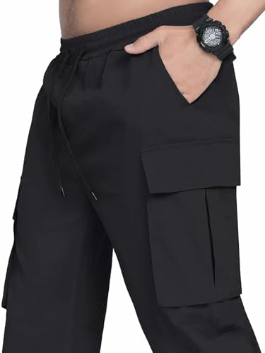 Image of DEEMOON Men's Cargo Pants Outdoor Hiking Multi-Pocket Utility Long Trousers | Men's Cargo