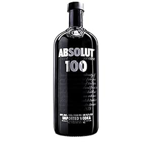 Absolut 100 – Edel-Vodka in eleganter, schwarzer Flasche – Luxuriöses Genusserlebnis – 1 x 0,7 l