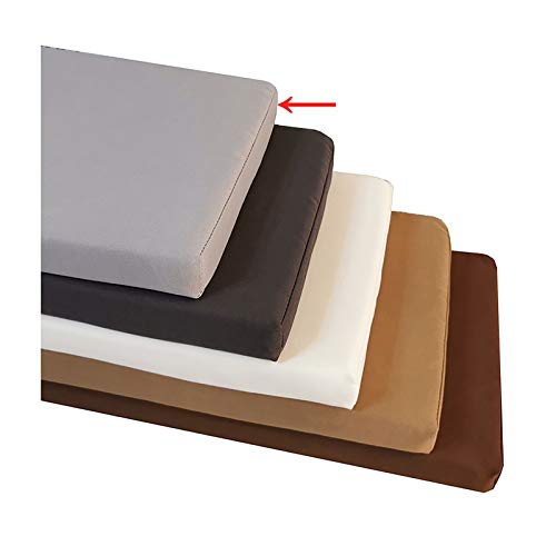 Banquette et coussin pour banc de jardin gris 120x30 | Matelas d'assise confortable balancelle