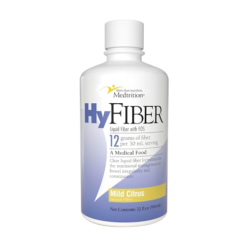 Medtrition HyFiber Daily Liquid Fiber for Regularity and Soft Stools 12 Grams Soluble Fiber 32 fl oz 1 Bottle