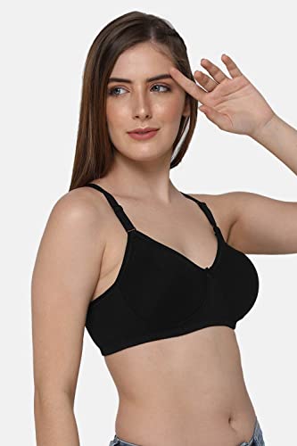 Image of INTIMACY LINGERIE Women's Cotton Brassiere | Non-Padded | Non-Wired | Full Coverage | Shaper Panel with Side Support Regular Bra | 1 Piece | (Def C P)