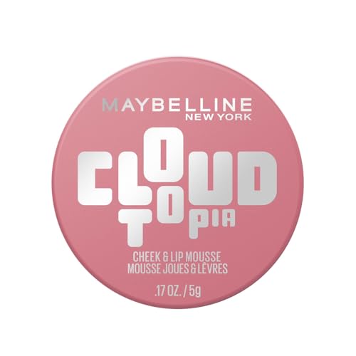 Maybelline New York - Blush en Mousse Multi-Usage - Joues & Lèvres - Fini Mat Flouté - Texture légère - Tenue Jusqu'à 14h - Résiste au Transfert - Cloudtopia - Teinte : 08 Enchanted Mauve