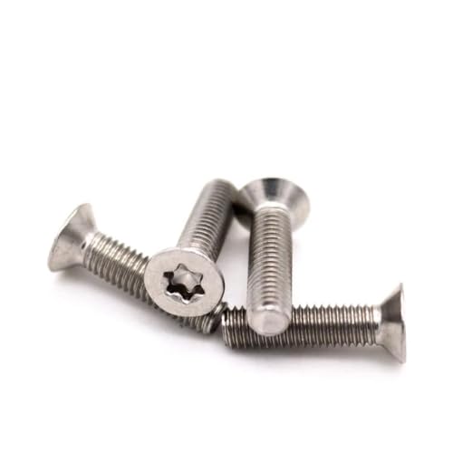 金属ネジ 10-50Pcs High Quality M3-M6 304 Marine Grade Stainless Steel Six-Lobe Torx Flat Countersunk Head Bolt Screw(10mm,M4 10pcs)