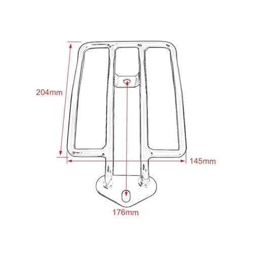 Porte bagages arrière moto de selle solo rigide pour Sportster XL1200 XL883 2004 - 7