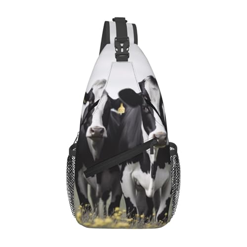 Bolso cruzado para hombre mochila sling negro y blanco
