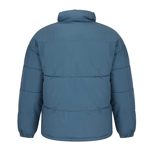 Iepofg Men's Short Cargo Coat Thickened Padded Winter Warm Down Jacket Outwear Full Zip Long Sleeve Hooded Pocket Snow Coat #TOP4
