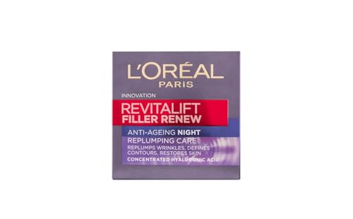 Image of L'ORÉAL PARIS REVITALIFT Revitalift Filler Anti-Age Night Cream, 50 ml, Pack of 1 / For every type of mature skin/Improves elasticity/Hydrating and firming effect