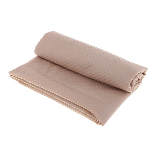 zalati Gummi-behandelter Stoff, 150 cm, rutschfeste Punkte für DIY-Teppich, Tischdecken, Dekoration, Braun, 91 cm