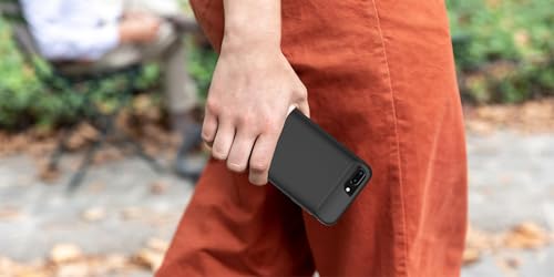 Battery Case for iPhone 6s Plus/6 Plus/7 Plus/8 Plus, 10000mAh Portable Protective Charging Case Compatible with iPhone 6s Plus/6 Plus/7 Plus/8 Plus (5.5 inch) Battery Pack Case with Carplay (Black)