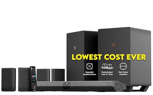 Nakamichi Shockwafe Ultra 9.2.4 Channel Dolby Atmos/DTS:X Soundbar with Dual 10' Subwoofers