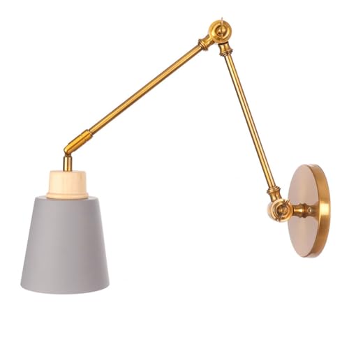 QICBYING Lámpara De Pared Retro Con Brazo Oscilante Ajustable, Aplique Industrial Vintage Macarons E27, Lámpara De Noche Rústica, Foco Decorativo De Hierro Para Interiores(B)
