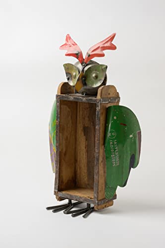 Porte-bouteille hibou en métal recyclé, idée cadeau déco originale - 6