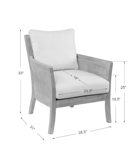 Sillón Plegable Textil Color Blanco Crema miniatura 3