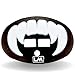 LOUDMOUTHGUARDS Vampire Fang Football Mouth Guard - Stealth Black - Comes with Face Mask Strap - Great Air Flow Pacifier Mouthpiece