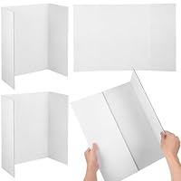 Luxshiny Dreifach Gefaltete Plakattafeln 4Er Set 26X17 Zoll Weiße Display-Tafeln Für Schulprojekte Präsentationen Und Bürobedarf