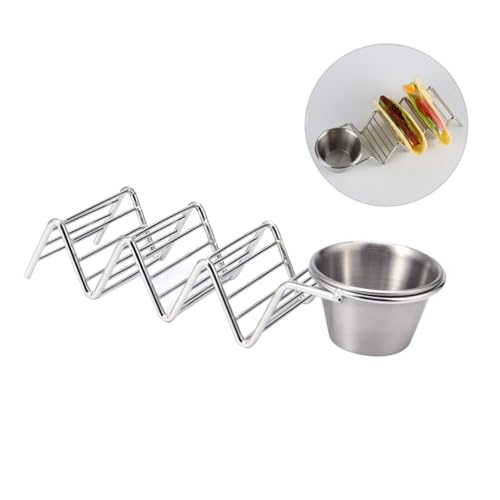 HOLIDYOYO Sturdy 304 Steel Rack Non-slip Base for Mexican Food or Pancake Display