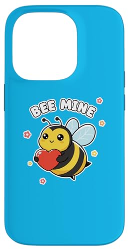 Cute Bee Mine �o�����^�C���f�[ ���u �n�[�g Be Mine �ʔ��� �ʟ����B �X�}�z�P�[�X iPhone 14 Pro �p