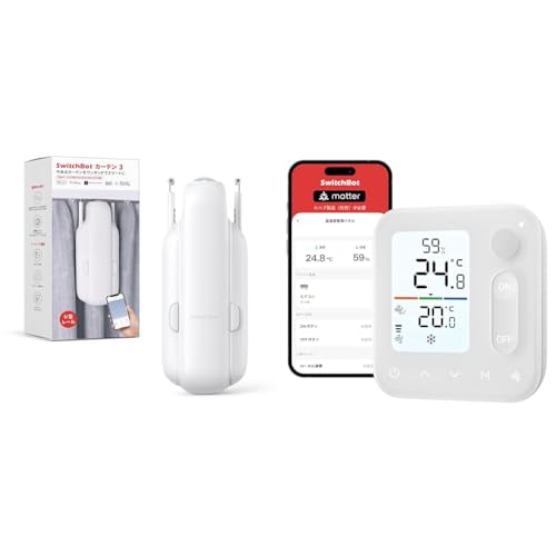 �y�Z�b�g�����zSwitchBot �X�C�b�`�{�b�g �J�[�e�� ��3���� �����J�� Alexa Google Home IFTTT �C�t�g Siri�ɑΉ� ���u���� �\�[���[�p�l���ŏ[�d�\ U�^/�p�^���[���ɑΉ� + �����x�Ǘ� �p�l�� �G�A�R������ �l���Z