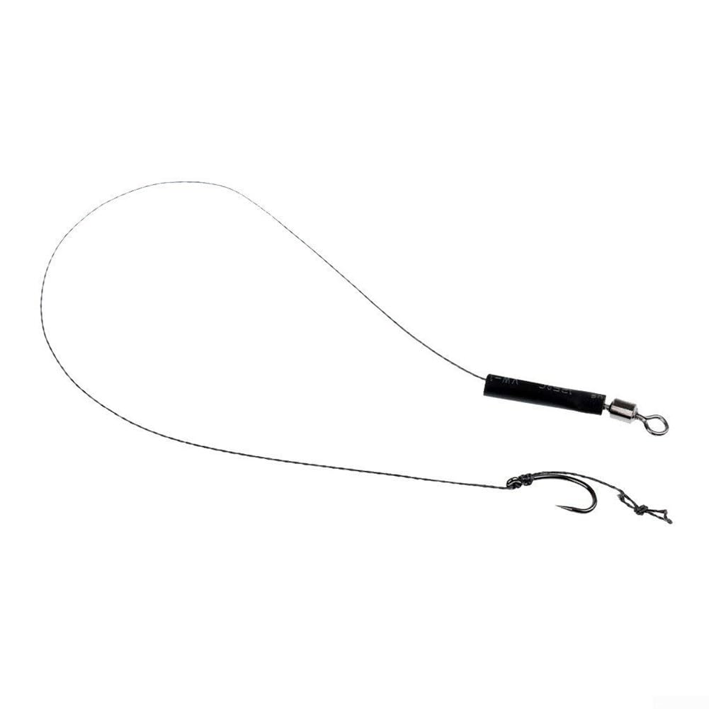 Oniissy Lot De 30 Hameçons à Tige Incurvée Sans Ardillon Pour Carpe - Tailles 6, 8, 10 - 5,4 Kg