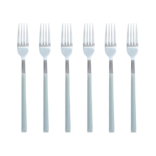 NOVASTYL - Lot 6 fourchettes table colorama 21cm en acier inoxydable gris - 5014135