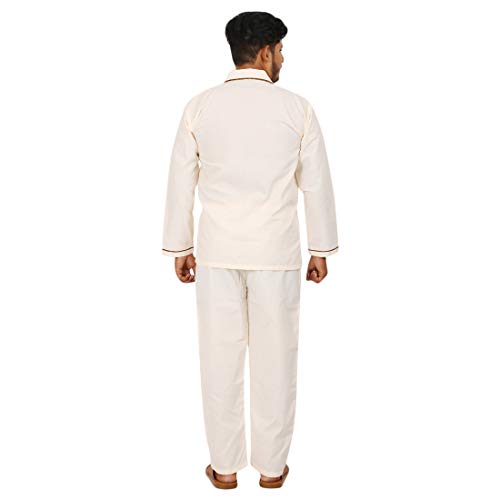 Image of Emperor Men's Cotton Plain /Solid Night Suit Pack of 1
