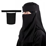 The Redwood Co. Saudi Niqab | Black Chiffon | Breathable & Comfortable | Premium Quality | Versatile for...