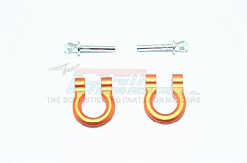 GPM Para Traxxas TRX-4 Trail Defender Crawler Piezas de actualización de aluminio delanterotrasero parachoques D-Rings - 1Pr Set Naranja