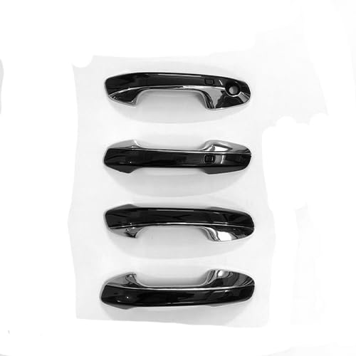 Automaze Cn-League Imported Chrome Handle Cover, Black+Chrome with Keyless Button Hole, Compatible for Kia Carens All Models, Set of 4 Pc-image-23