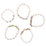 Healvian 3stücke Perlenring Für Damen Handgefertigter Verstellbarer Ring Mit Strass Und Bunten Perlen Vielseitig Für Alltag Und Besondere Anlässe Farben Gemischt