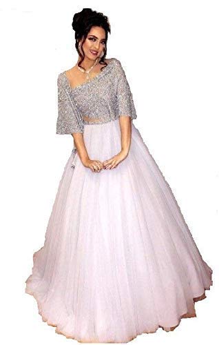 white net lehenga choli