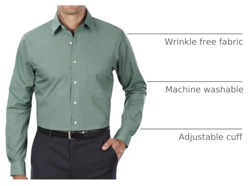 Image of Van Heusen Mens Dress Shirt Regular Fit Poplin Solid