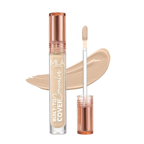 Image of Mila Beaute Built to cover liquid concealer for women with SPF & Hyaluronic acid| Full coverage matte finish concealer for dark circles | Easily blendable & Waterproof formula| Suitable for Indian Skin Tones -107-FRESH HONEY