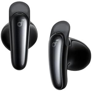 Soundcore Anker Liberty Buds Semi-In-Ear Design with Removable Flaps, Adaptive Noise Cancellation, Fast Charging, Wireless Bluetooth Earphones with Translation, 30 Hours Battery Life