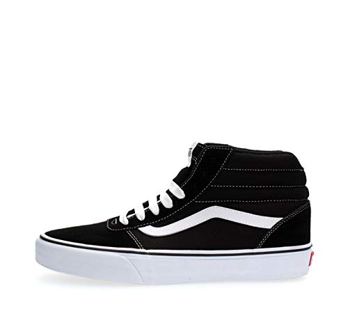 Vans Ward Hi, Sneaker Para Hombre, Negro (Suede/Canvas) Black/White C4R, 45 EU