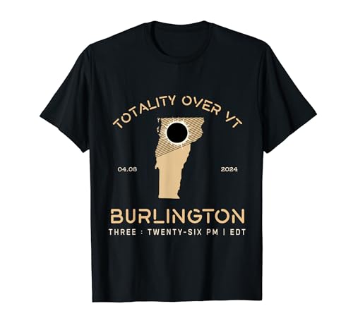 Eclipse Solar 2024 USA Totalidad Burlington Vermont 4.08.24 Camiseta