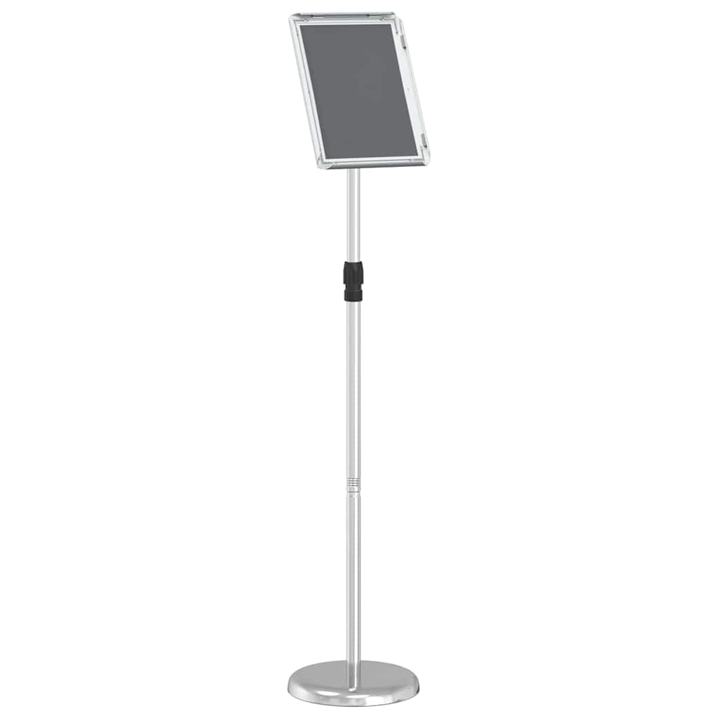 Supporto per fiere, eventi, mostre e promozioni, in alluminio, regolabile in altezza, pieghevole, 25 x 25 x 125 cm, colore: argento