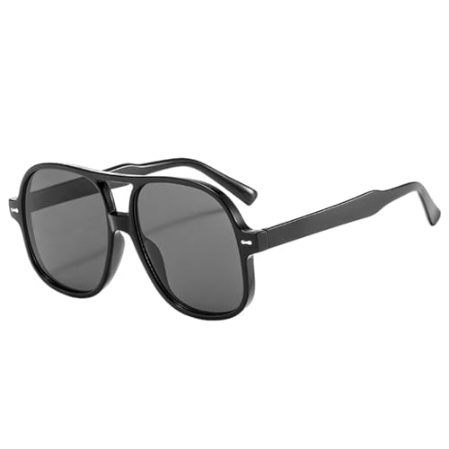 Lunettes de soleil surdimensionnées pour femmes style vintage et chic noir gris