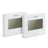 GARZA Haku Pack de 2 Termostatos Digitales Programables para Caldera y Calefacción, Pantalla Táctil, Programación Semanal 7 Días, 6 Programas Diarios, Anticongelación, Blanco