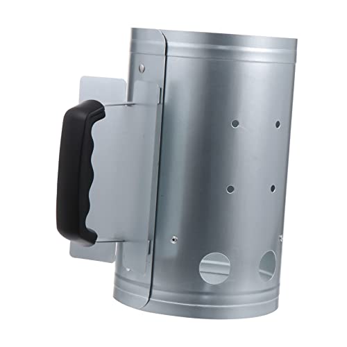 FONDOTIN 1pièce Barbecue Chimney Starter Portable Allume Galvanisé pour BBQ Grillades Plein Air Thermique avec Poignée Isolante Accessoire De Cuisine pour Camping Et Fêtes Jardin