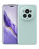 Foluu Liquid Silicone Hülle für Honor Magic6 Pro 5G Hülle, Silikon stoßfeste Handyhülle mit [weichem, kratzfestem Mikrofaserfutter] für Honor Magic 6 Pro 5G 2024 (Light Cyan)