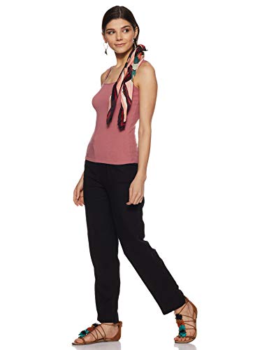 Image of Marks & Spencer Linen Blend Women's Solid High Rise Regular Fit Trouser