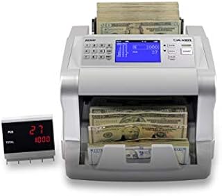 SILVER by AccuBANKER S6500 Cash Counter Money Counter Machine Quick Mixed Denomination Bill