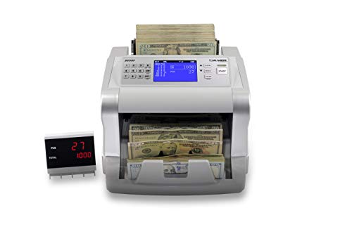 Silver By Accubanker S6500 Cash Counter Money Counter Machine Quick Mixed Denomination Bill Counter With Counterfeit Detector Uv, Mg, Infrared, Size & Metal Thread (S6500) #TOP19