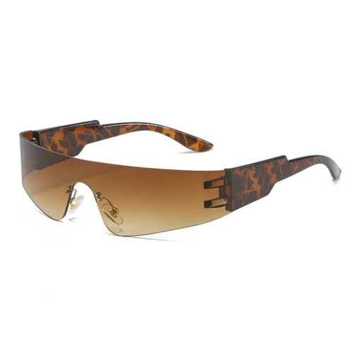 Lunettes de soleil de mode miroir avec verres colorés Thé Léopard